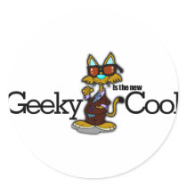 Geeky is the new cool sticker
