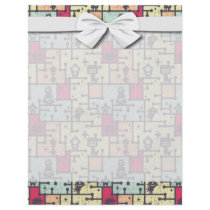 geeky robot maze pattern vector flyer