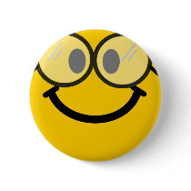 Geeky smiley pin
