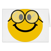 Geeky smiley card