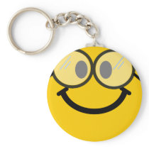 Geeky smiley keychains