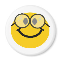 Geeky smiley fridge magnets