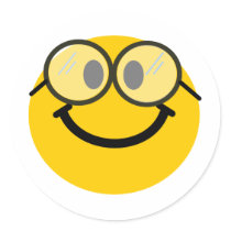 Geeky smiley stickers