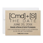 Geeky Typography 2 Save the Date Invite, Black
