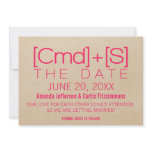 Geeky Typography 2 Save the Date Invite, Pink