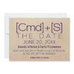 Geeky Typography 2 Save the Date Invite, Purple
