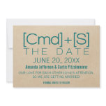Geeky Typography 2 Save the Date Invite, Teal