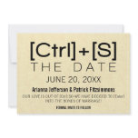 Geeky Typography Save the Date, Black Custom Invites