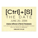 Geeky Typography Save the Date, Black Custom Invites