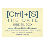 Geeky Typography Save the Date, Blue Custom Invitation