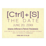 Geeky Typography Save the Date, Purple Custom Invitation