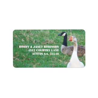 Geese Address Stickers label