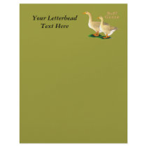 Geese:  American Buffs Custom Letterhead