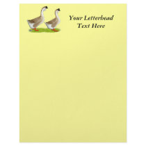 Geese:  Buff African Custom Letterhead