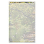 Geese by Pond In Autumn Custom Stationery