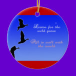 Geese Fly Across The Sky - Listen Birds ornaments
