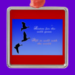 Geese Fly Across The Sky - Listen Birds ornaments