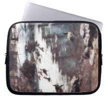 Geese on an Icy Pond Laptop Sleeve