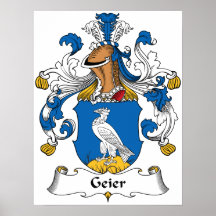 Geier Family Crest Posters