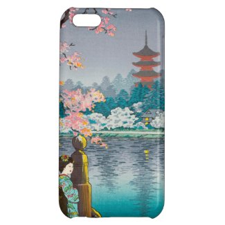 Geisha and Cherry Tree, Ueno Park japanese scenery Cover For iPhone 5C