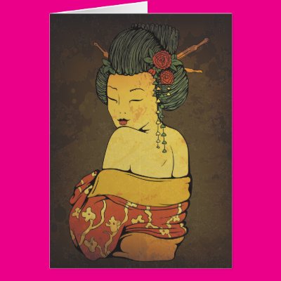 Geisha Cards Zazzle_card Geisha Cards Zazzle_card