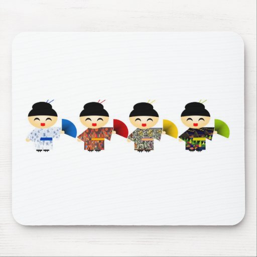 Geisha Dolls Mouse Mat