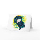 Geisha Flowers Greeting Card