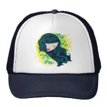 Geisha Flowers Hat