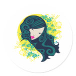 Geisha Flowers Sticker