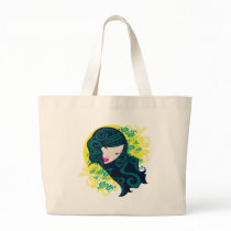 Geisha Flowers Tote Bag