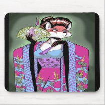 Geisha Fox Mousepad by artvixn Geisha Fox Mousepad