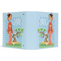 geisha girl and bonsai tree notebook binders