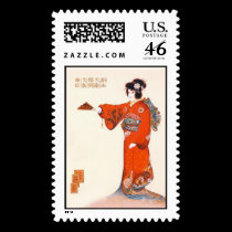 Geisha Girl Stamp stamps