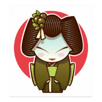 Geisha green posters
