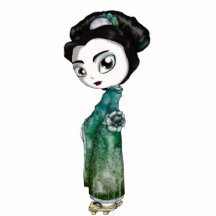 Geisha helado de la primavera esculturas fotográficas