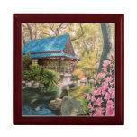 Geisha in a Japanese Garden Keepsake Gift Box