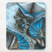 Geisha in blue mousepads