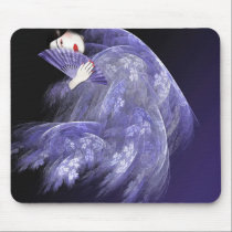 Geisha in Dark Blue Mousepad by dduhaime55 Geisha in Dark Blue Mousepad