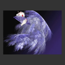 Geisha In Dark Blue posters
