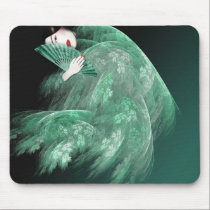 Geisha in Green Mousepad by dduhaime55 Geisha in Green Mousepad