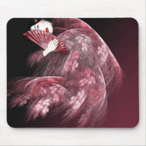 Geisha in Red mousepads