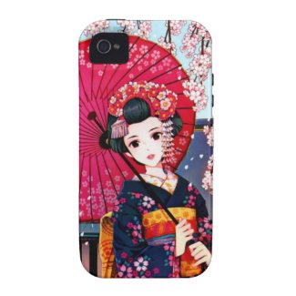 Geisha in Spring Time Case-Mate iPhone 4 Cover