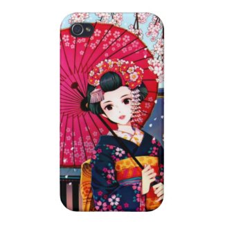 Geisha in Spring Time iPhone 4 Case