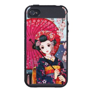 Geisha in Spring time iPhone 4 Cases