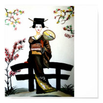 Geisha On Bridge posters
