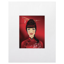 Geisha Pinup Style portrait letterhead by monicastamp Geisha Pinup Style portrait letterhead