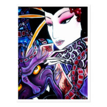 geisha postcards