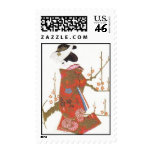 Geisha Postage Stamp