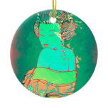 Geisha Psychedelicb Christmas Tree Ornament