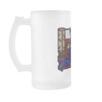 Geisha Reading in Blue Kimono Coffee Mugs